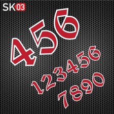 2 Farben Motorrad Startnummer zweifarbige Zahlen Ziffern Rennzahl Rennnummern MX