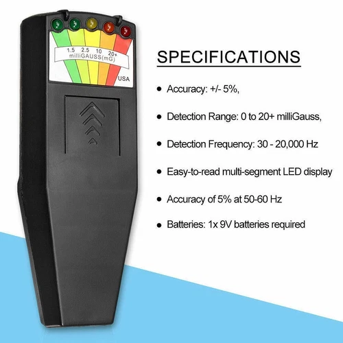 LED EMF Ghost Hunting Paranormal Equipment Tester Meter Magnetic Field Detector