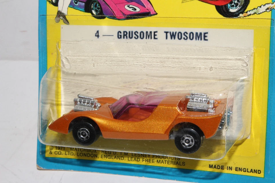 MATCHBOX SUPERFAST #4 GRUESOME TWOSOME, GOLD, PURPLE WINDOWS, YELLOW INT, LOT B - Image 2 of 4