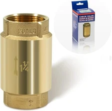 Brass Pump & Well Check Valve, One Way Back Flow Preventer, Female Pipe Thread