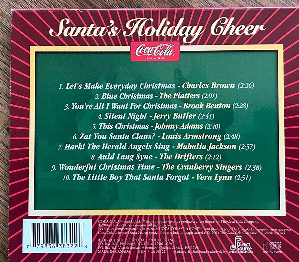 Christmas Music CD's 3 of Coca-Cola Presents Santa's Holiday Cheer Music - Imagem 4 de 4