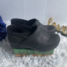 Dansko Professional Clog Shoe for Women, Size 38 - Black Cabrio