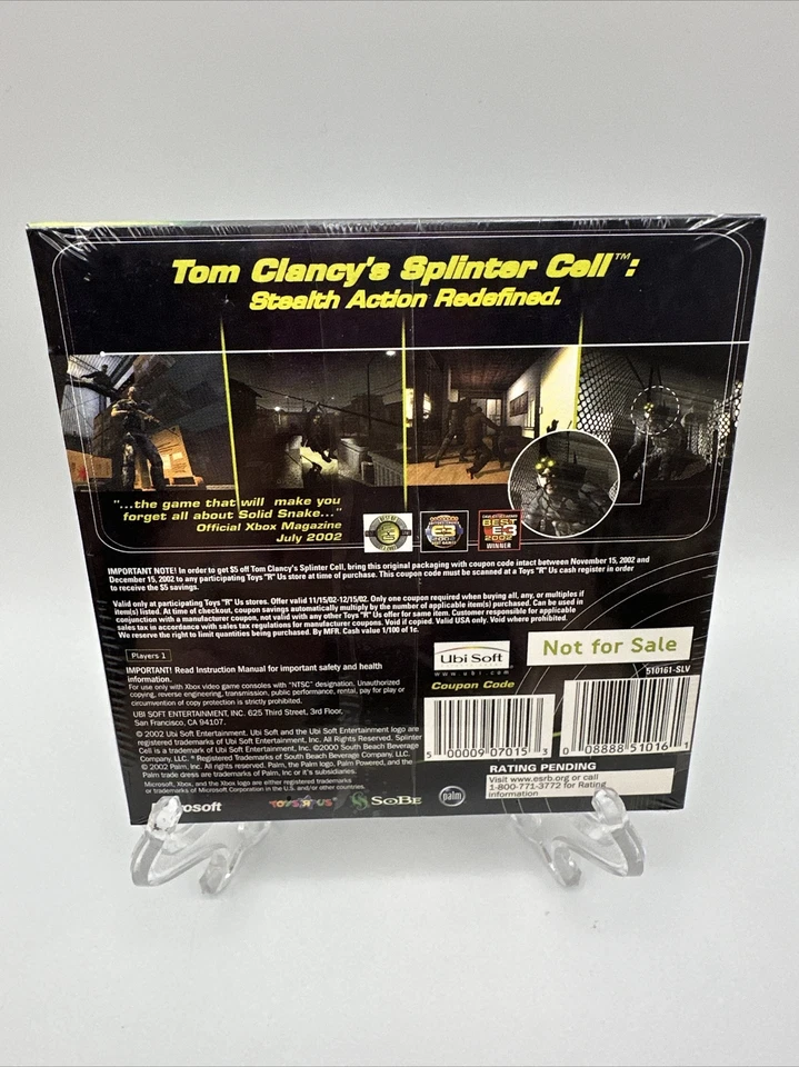 Tom Clancy's Splinter Cell Pre Release Demo Disc (Xbox 2002) RARE Toys R Us - Image 2 of 2