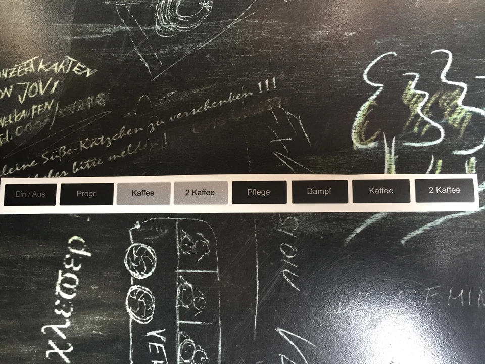 Jura Impressa F50 / F5 Tastensymbol Aufkleber Sticker "SCHRIFT" Premium Qualität