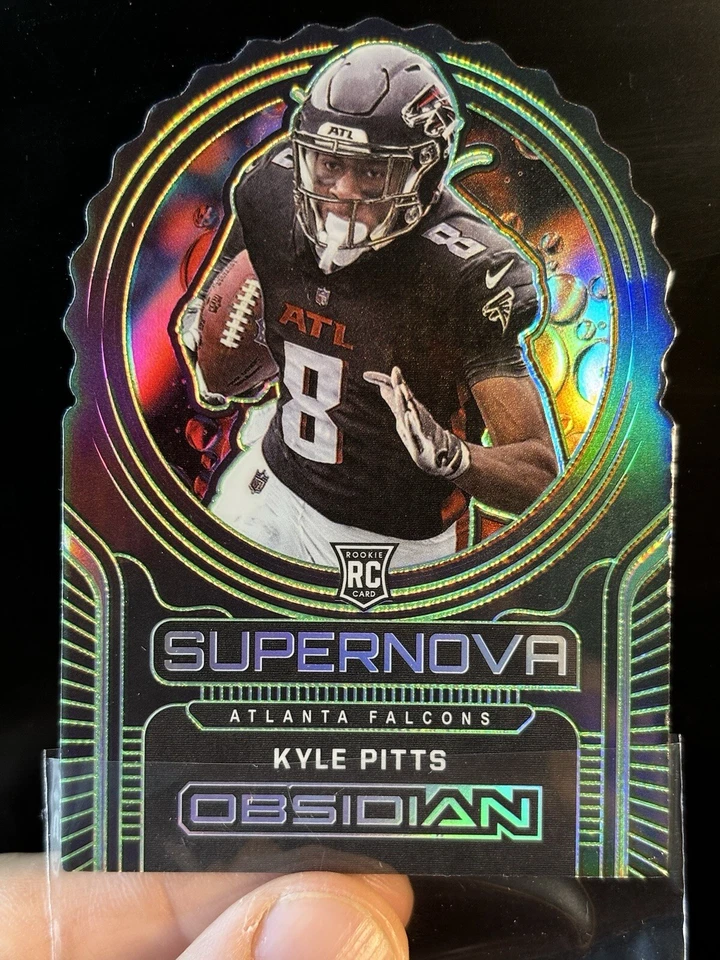 2021 Kyle Pitts Rookie Card Panini Obsidian Supernova Green /15 PRIZM RC FALCONS - Image 2 of 4