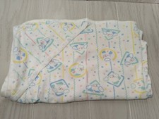 Vintage 80s AB Baby hooded towel pastel bears shapes squares triangles circles