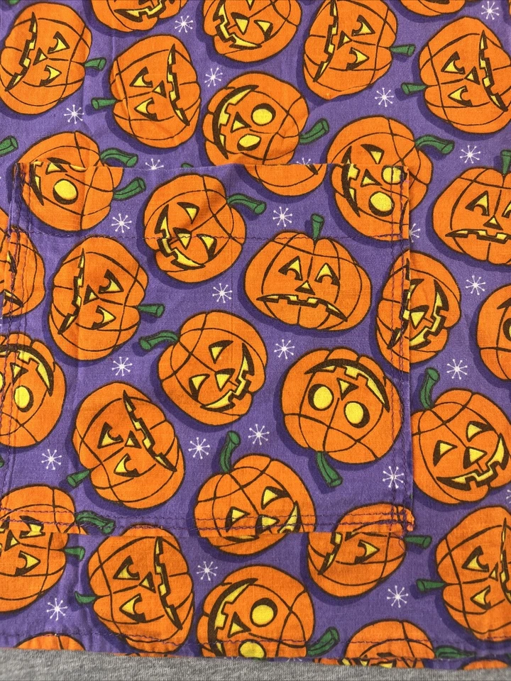 Hand Stitched Halloween/ Pumpkin scrub - Image 3 of 4