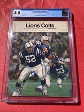 1968 Detroit Lions vs. Baltimore Colts Football Program CGC 8.0 Earl Morrall