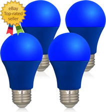 Led Blue Color Light Bulb - A19 E26 Base Blue Bulbs 9w 60w Equivalent Led
