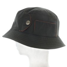 Hermes Bucket Hat with Pockets Dark Khaki 60 Used Luxury Fashion