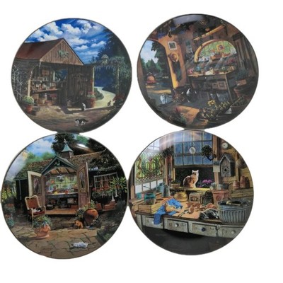 Collector Cat Plates Summers Sweet Pursuits by Dave Henderson set of 4- 8''