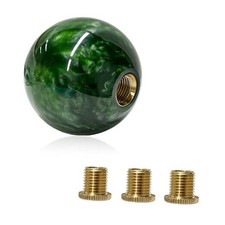 Round Ball Shift Knob, Marble Style Gear Lever Stick Shifter Marble-Dark Green