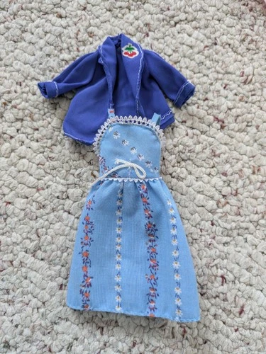 EUC Mattel SKIPPER 1383 floral Dress & Jacket Fashion Collectibles 1978 clothing