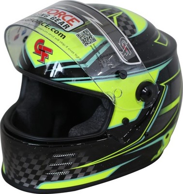 G-Force Helmet Snell SA2020 Revo Graphics Full Face Head and Neck Support Ready