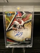 2022 Bowman's Best University Autographs Gold Refractors Stetson Bennett /75