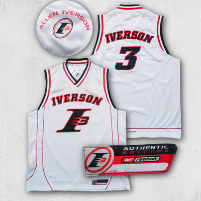 Allen Iverson I3 Jersey XL Weiß Reebok Authentic Vintage NBA  The Answer 