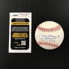 Maury Wills SIGNED Baseball JSA inscribed "LA Dodgers 1959-1972" NO RESERVE!