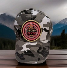 Indiana Fever Shield Logo Dark  Camo Cap / Hat  Adjustable! Caitlin Clark. 
