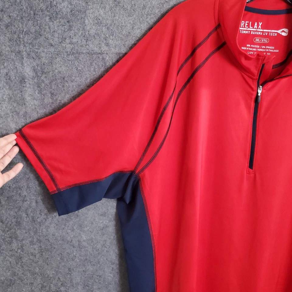 Tommy Bahama Shirt Mens Long Sleeve 1/4 Zip Relax UV Tech Pullover UPF 30 3XL - Image 3 of 4