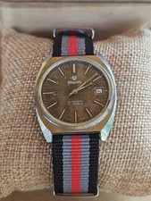 Reloj suizo automático vintage NIVADA. Impresionante esfera tropical de pátina de noche estrellada