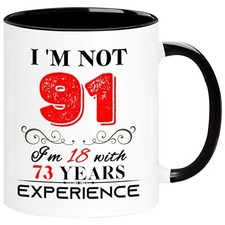 1935 Birthday Mug for Women Men, Turning 91 Year Old Birthday Gifts for 91th