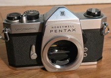 Honeywell Pentax Spotmatic SP F 35mm Film Camera Chrome For Parts/As-is