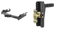 CUR Trailer Hitch Class 5 Tow Kit Adjsutable Ball Mount 2in Receiver 15302-45926