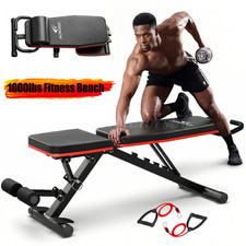 1000 lbs Adjustable Utility Bench Weight Bench Home Gym Fitness Workout Exercise