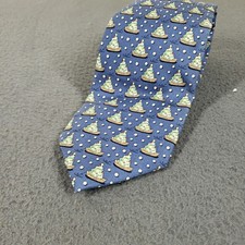 Vineyard Vines Christmas Neck Tie 100 Silk Tree In Boat USA Shep Ian Prepy