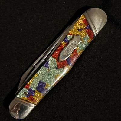 WR Case XX three blade Whittler Beautiful handles bomb shield Etched Blade 1990￼