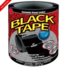Black Flex Tape 4 Patch Bond Super Strong Rubberized Waterproof Seal Black Flex Tape 4 Patch Bond Super Strong Rubberized Waterproof Seal