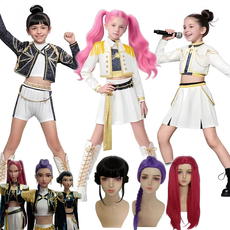 awlnany Kpops Demon Hunters Rumi Zoey Mira Disfraz de cosplay para