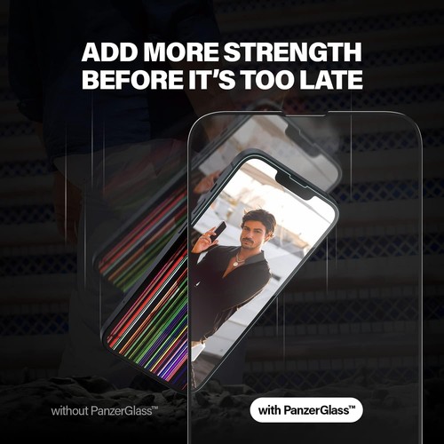 PanzerGlass - iPhone 14/13/13 Pro Ultra Wide Fit w. Applicator - Zdjęcie 4 z 8