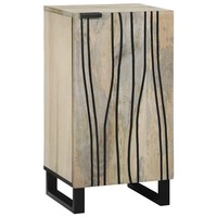 Sideboard Aus Massivem Mangoholz Weiß 40 X 33 X 75 Cm Kommode