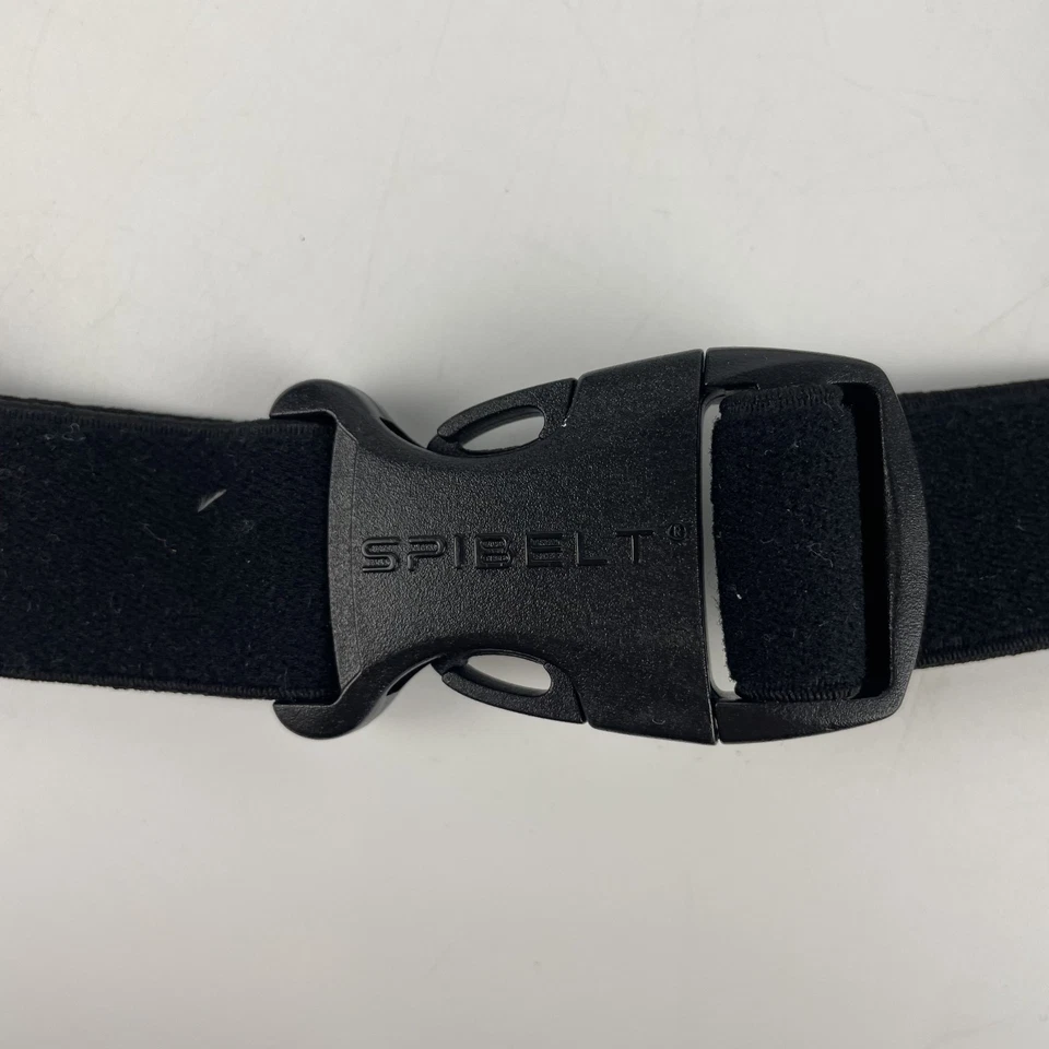 Cinto de corrida SpiBelt original pequeno preto/cinza ajustável 24"-47" cintura usado - Imagem 3 de 3