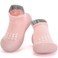 Infant Walking Shoes Baby Sock Shoes with Soft Rubber Sole, Non-Slip Toddler ...
