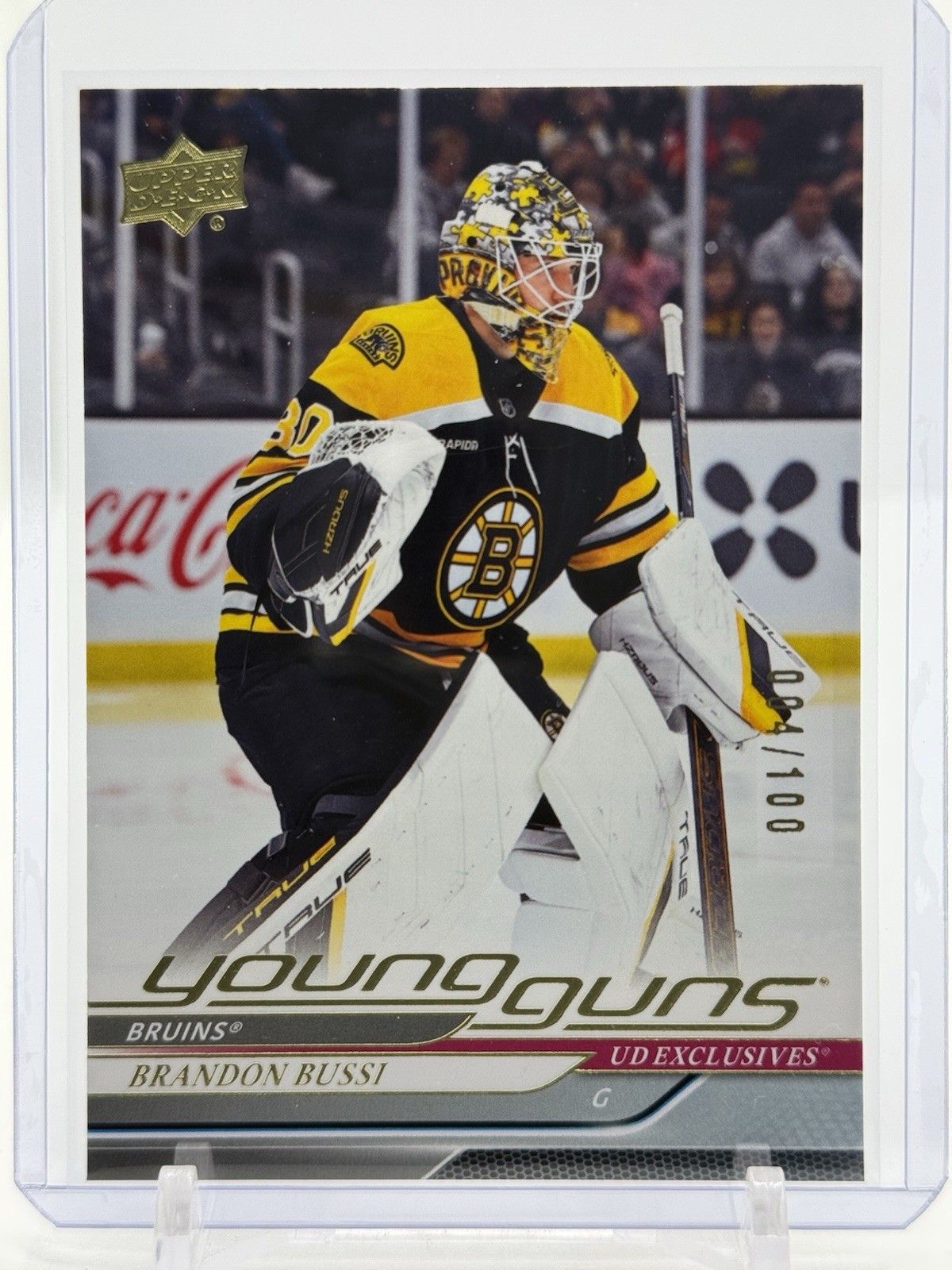 2024-25 Upper Deck Series 2 UD Exclusives #493 Brandon Bussi - Boston 004/100