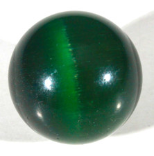 BEAUTIFUL .75" GREEN FIBER OPTIC CONTEMPORARY MARBLE SPHERE W/STAND MINT