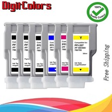 6 PK of PFI-207 Ink Tank with 2 MBK for Canon iPF680 IPF685 IPF780 IPF785