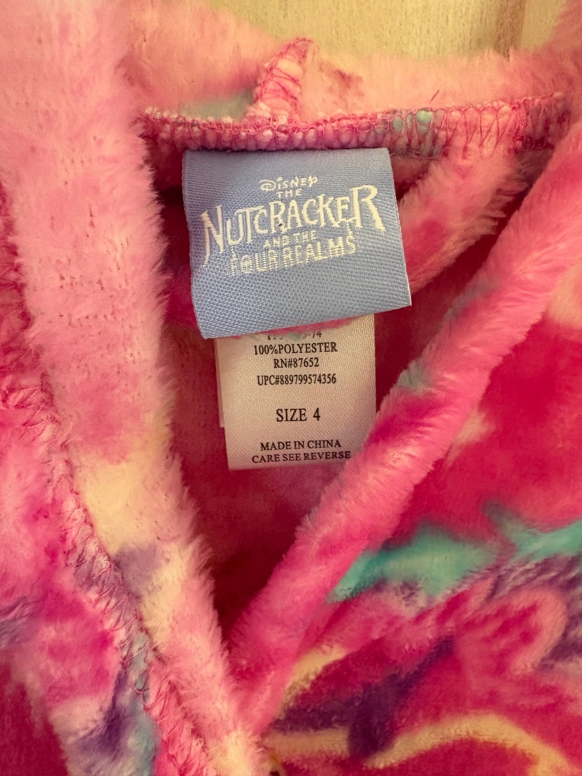 DISNEY Girls 4 The Nutcracker & The Four Realms Sugarplum Fairy Hooded Robe NWT image 2