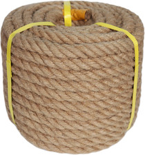 Twisted Manila Rope 3/4 in X 50 Ft Thick Hemp Rope Natural Jute Rope for Craft