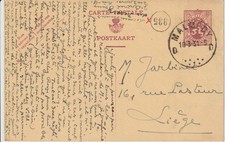 Postkarte von Malmedy gelaufen 1931 nach Liege