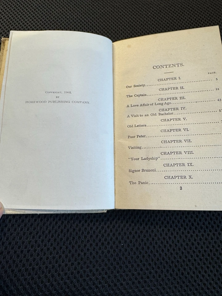 1906 Old Book CRAFORD By Mrs. Gaskell - Image 4 of 4