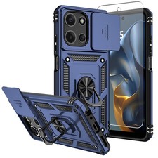 for Moto G 5G 2025 Case,with Screen Protectors and Camera Blue
