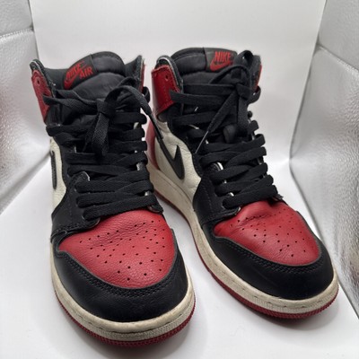 air jordan 1 retro hi og BG bred toes size 5.5y  575441610