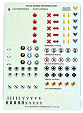 Warhammer 40,000: Space Marine Transfer Sheet Games Workshop