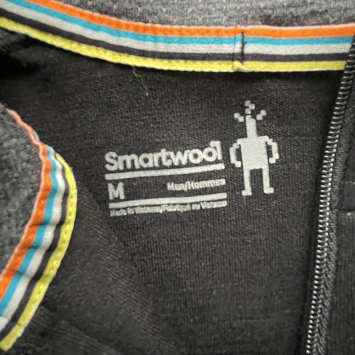 Smartwool Sweater Mens Medium Black 1/4 Zip Pullover Merino Wool Blend MINT - Picture 7 of 12