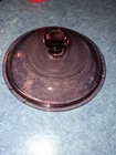 Pyrex Vision Ware Replacement LID 6 inch V-1-C Cranberry Glass V1C Lid Only