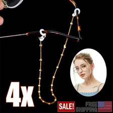 4x Eyeglass Holders Around Neck Eyeglass Chain for Womens Stylish Beaded Glasses