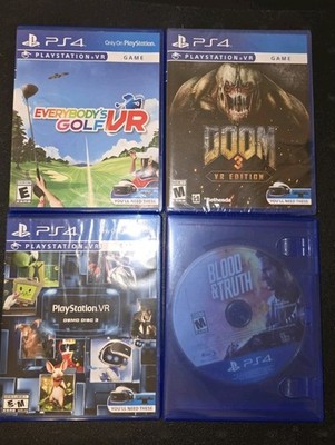 PlayStation 4 PS4 PSVR Game Bundle Lot DOOM 3 Everybody's Golf Blood & Truth